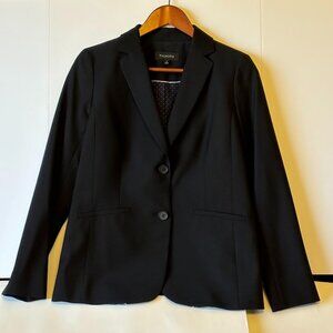 Talbots Wool Blazer Black Seasonless Two-Button Blazer Jacket Size 2 Size XS
